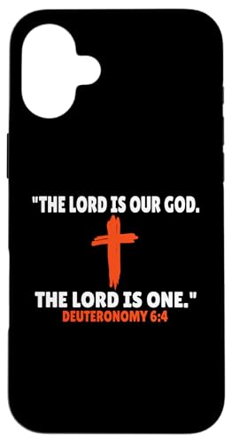 Deuteronomy 6:4 Bibelversen Schrift Hülle für iPhone 16 Plus von + Bible Rise +