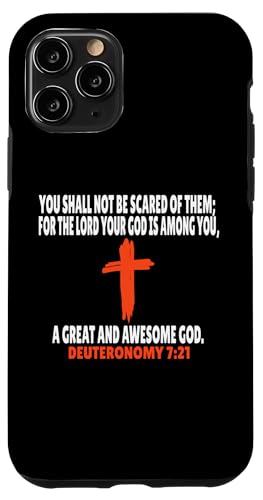 Deuteronomy 7:21 Bibelversen Schrift Hülle für iPhone 11 Pro von + Bible Rise +
