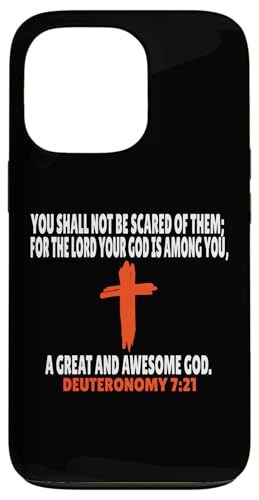 Deuteronomy 7:21 Bibelversen Schrift Hülle für iPhone 13 Pro von + Bible Rise +