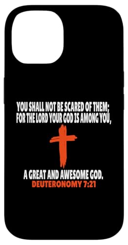 Deuteronomy 7:21 Bibelversen Schrift Hülle für iPhone 14 von + Bible Rise +