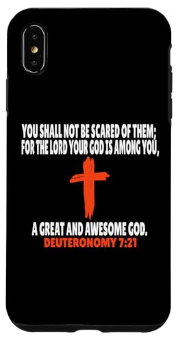 Deuteronomy 7:21 Bibelversen Schrift Hülle für iPhone XS Max von + Bible Rise +