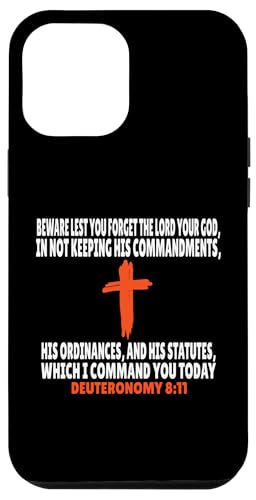 Deuteronomy 8:11 Bibelversen Schrift Hülle für iPhone 12 Pro Max von + Bible Rise +