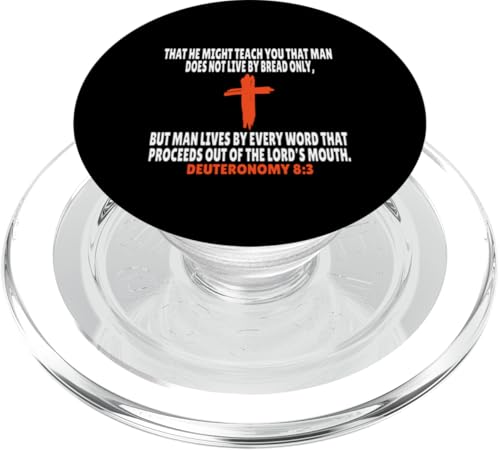 Deuteronomy 8:3 Bibelversen Schrift PopSockets PopGrip für MagSafe von + Bible Rise +