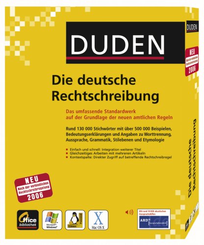 Duden - Die deutsche Rechtschreibung 24. Auflage Office-Bibliothek für WIN/Mac OS X/Linux von Bibliographisches Institut