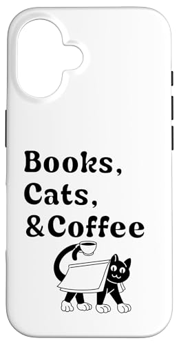 Book Lover's Books Katzen und Kaffee Hülle für iPhone 16 Book Lover's Books Katzen und Kaffee Hülle für iPhone 16 von Bibliophile Book Lovers Book Blogger Tees