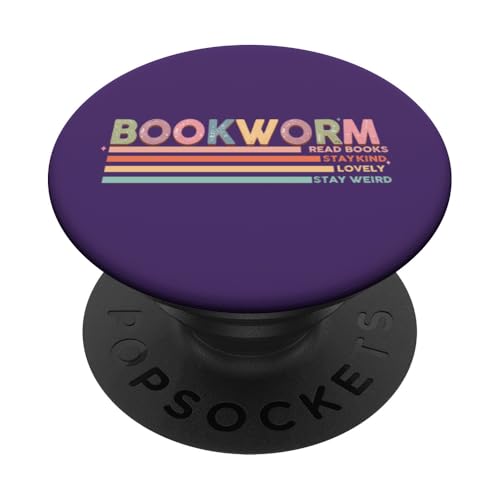BookWorm Buntes Regenbogen-T-Shirt für Buchliebhaber PopSockets Klebender PopGrip BookWorm Buntes Regenbogen-T-Shirt für Buchliebhaber PopSockets Klebender PopGrip von Bibliophile Book Lovers Book Blogger Tees