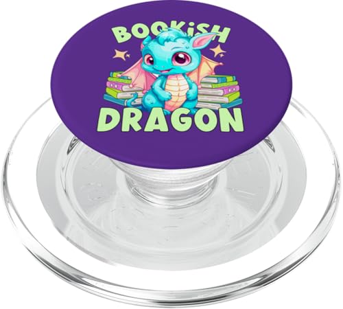 Bookish Dragon Humor T-Shirt PopSockets PopGrip für MagSafe Bookish Dragon Humor T-Shirt PopSockets PopGrip für MagSafe von Bibliophile Book Lovers Book Blogger Tees