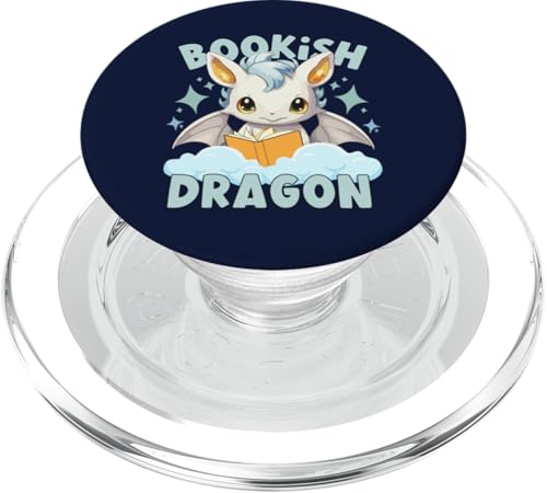 Bookish Dragon Humor Tee PopSockets PopGrip für MagSafe Bookish Dragon Humor Tee PopSockets PopGrip für MagSafe von Bibliophile Book Lovers Book Blogger Tees