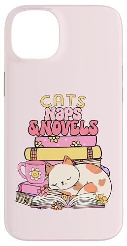 Cats Naps and Novels Book Lovers Design Hülle für iPhone 14 Plus von Bibliophile Book Lovers Book Blogger Tees
