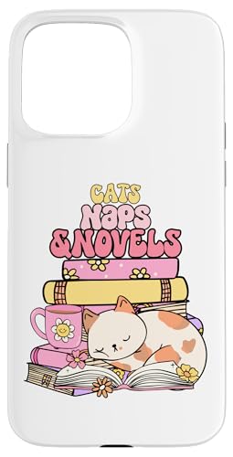 Cats Naps and Novels Book Lovers Design Hülle für iPhone 15 Pro Max Cats Naps and Novels Book Lovers Design Hülle für iPhone 15 Pro Max von Bibliophile Book Lovers Book Blogger Tees
