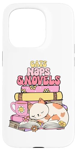 Cats Naps and Novels Book Lovers Design Hülle für iPhone 15 Pro Cats Naps and Novels Book Lovers Design Hülle für iPhone 15 Pro von Bibliophile Book Lovers Book Blogger Tees