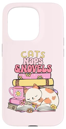 Cats Naps and Novels Book Lovers Design Hülle für iPhone 15 Pro Cats Naps and Novels Book Lovers Design Hülle für iPhone 15 Pro von Bibliophile Book Lovers Book Blogger Tees