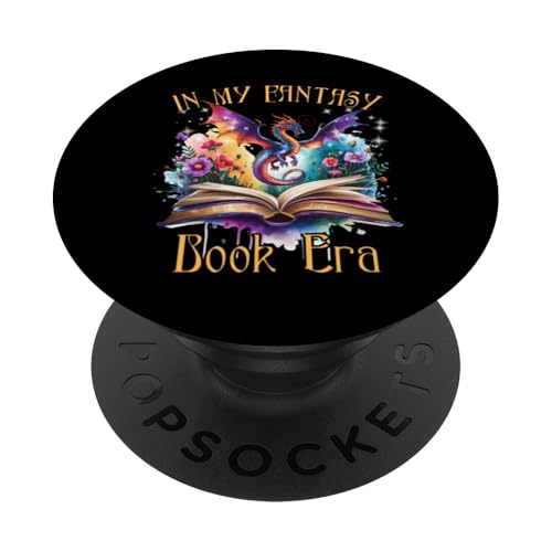 In My Fantasy Book Era Book Lover Dragon Tee PopSockets Klebender PopGrip von Bibliophile Book Lovers Book Blogger Tees
