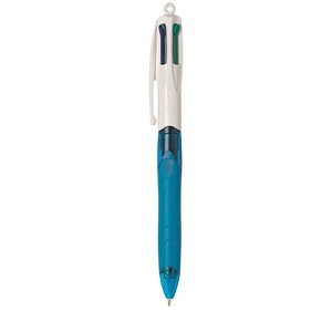 BIC 4-Farben-Kugelschreiber 4 Colours GRIP Medium blau Schreibfarbe farbsortiert, 1 St. von Bic