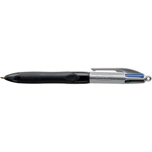 BIC 4-Farben-Kugelschreiber 4 Colours GRIP PRO schwarz Schreibfarbe farbsortiert, 1 St. von Bic