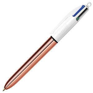 BIC 4-Farben-Kugelschreiber 4 Colours Shine rose Schreibfarbe farbsortiert, 1 St. von Bic