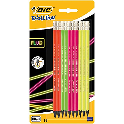 BIC 942054 Evolution Fluo Bleistift (12 Stück) von Bic