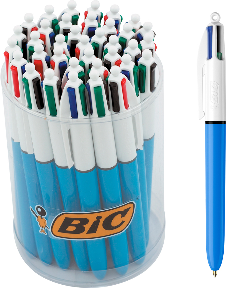 BIC Druckkugelschreiber 4 Colours Original, 36er Display von Bic