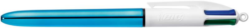 BIC Druckkugelschreiber 4 Colours Shine, 0,32 mm, blau von Bic