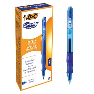 BIC Gel-ocity Gelschreiber blau/transparent 0,3 mm, Schreibfarbe: blau, 12 St. von Bic
