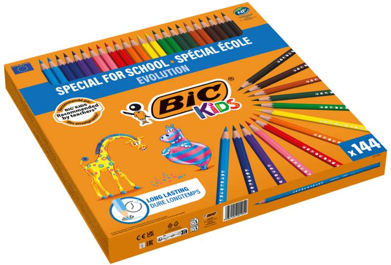 BIC KIDS Buntstifte Evolution ecolutions, 144er Pack von Bic