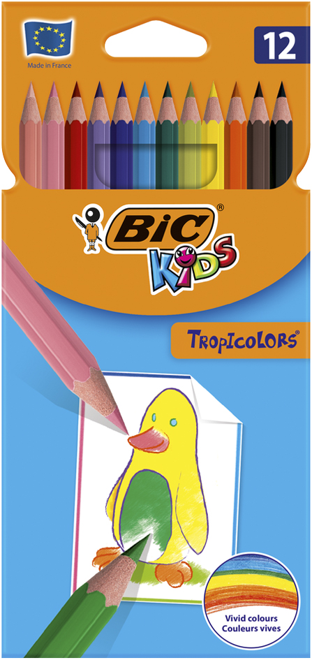 BIC KIDS Buntstifte Tropicolors, 12er Kartonetui von Bic