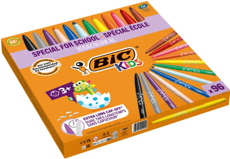 BIC KIDS Fasermaler Visacolor XL ecolutions, 96er Klassen- von Bic