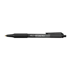 BIC Kugelschreiber SOFT Feel schwarz Schreibfarbe schwarz, 12 St. von Bic
