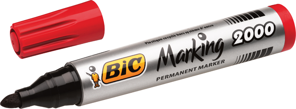 BIC Permanent-Marker Marking 2000 Ecolutions, rot von Bic