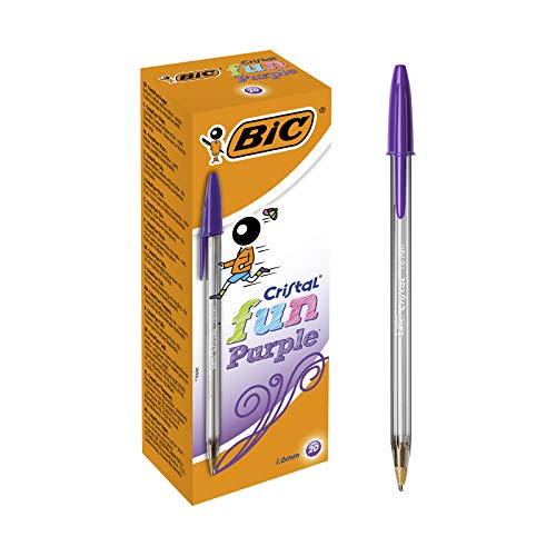 Bic 929055 Cristal Fun - Kugelschreiber Pack 20 violett von Bic
