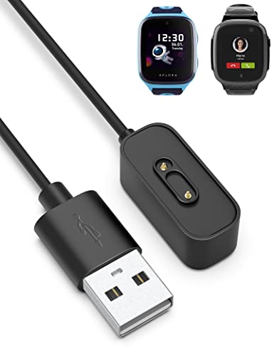 Bicmice 1M ladekabel Kompatibel mit Xplora X5/Xplora X5 Play/Xplora X4 Kids Smartwatch Ladegerät,Magnetisches USB Ladestation Kabel für Xplora Kinder Watch von Bicmice