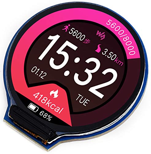 3,3 cm (1,3 Zoll) Rundes LCD IPS Display Modul 240 × 240 Auflösung 65K RGB Farben GC9A01 Treiber SPI Schnittstelle für Arduino/Raspberry Pi/Jetson Nano/STM32 von Bicool