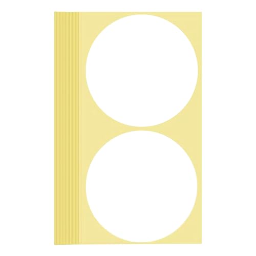 60 Stück Weiß Klebepunkte Aufkleber 100 mm Runde Punktaufkleber Farbkodierun Etiketten selbstklebende Markierungspunkte zum Beschriften, Basteln Stickers Round Color Coding Labels (Weiss 10 cm) von Bicoozz