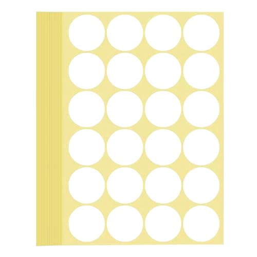 720 Stück Weiß Klebepunkte Aufkleber 32 mm Runde Punktaufkleber Farbkodierun Etiketten selbstklebende Markierungspunkte zum Beschriften, Basteln Stickers Round Color Coding Labels (Weiss 3.2 cm) von Bicoozz
