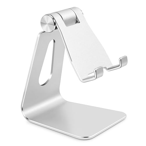 Bidponds Verstellbarer Handy-Ständer aus Aluminiumlegierung, Desktop-Telefon-Dock-Halterung, Silber Bidponds Verstellbarer Handy-Ständer aus Aluminiumlegierung, Desktop-Telefon-Dock-Halterung, Silber von Bidponds
