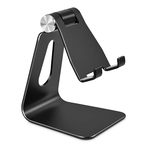 Bidponds Verstellbarer Handy-Ständer aus Aluminiumlegierung, Schreibtisch-Metall-Telefonhalterung, Smartphone-Halterung, Schwarz Bidponds Verstellbarer Handy-Ständer aus Aluminiumlegierung, Schreibtisch-Metall-Telefonhalterung, Smartphone-Halterung, Schwarz von Bidponds