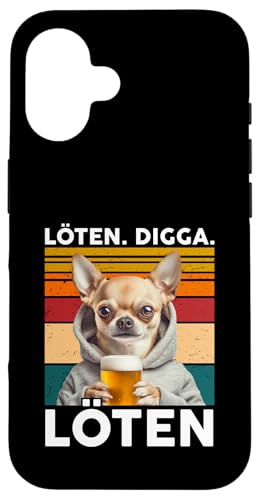 Bier Löten Digga Löten Bierliebhaber Bier Chihuahua Hund Hülle für iPhone 16 Bier Löten Digga Löten Bierliebhaber Bier Chihuahua Hund Hülle für iPhone 16 von Bier Alkohol saufen betrunken Mallorca Spaß Tshirt