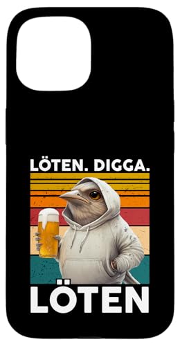 Bier Löten Digga Löten Bierliebhaber Bier Vogel Drossel Hülle für iPhone 15 Bier Löten Digga Löten Bierliebhaber Bier Vogel Drossel Hülle für iPhone 15 von Bier Alkohol saufen betrunken Mallorca Spaß Tshirt