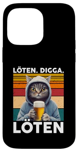Bier Löten Digga Löten Bierliebhaber Saufen Bier Katze Hülle für iPhone 14 Pro Max Bier Löten Digga Löten Bierliebhaber Saufen Bier Katze Hülle für iPhone 14 Pro Max von Bier Alkohol saufen betrunken Mallorca Spaß Tshirt