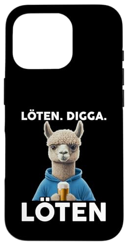 Löten Digga Saufen Bier Malle Witz Geschenk Spruch Alpaka Hülle für iPhone 16 Pro Löten Digga Saufen Bier Malle Witz Geschenk Spruch Alpaka Hülle für iPhone 16 Pro von Bier Alkohol saufen betrunken Mallorca Spaß Tshirt