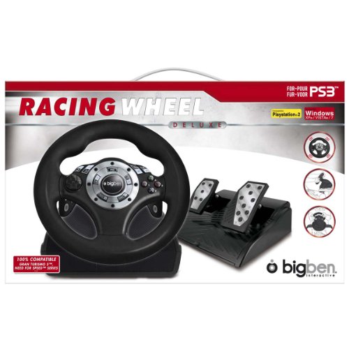 PS3 / PS2 / PC - Racing Wheel Deluxe inkl. Pedalen von Big Ben