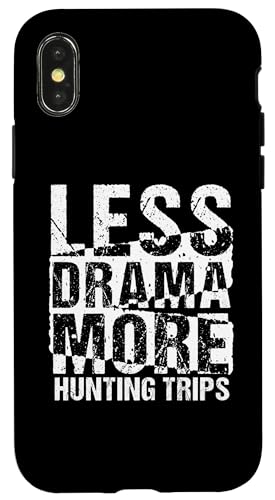 Jagdausrüstung Weniger Drama Mehr Jagdausflüge Lustiger Jäger Hülle für iPhone X/XS Jagdausrüstung Weniger Drama Mehr Jagdausflüge Lustiger Jäger Hülle für iPhone X/XS von Big Game Hunting Apparel