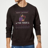 The Big Lebowski Happy Birthday The Jesus Weihnachtspullover – Schwarz - XXL von Big Lebowski