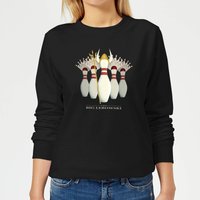 The Big Lebowski Pin Girls Damen Pullover - Schwarz - L von Big Lebowski