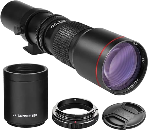 Big Mike's Leistungsstarkes 500 mm/1000 mm f/8 manuelles Teleobjektiv für Sony Alpha A99, A77, A65, A58, A57, A55, A37, A35, A33, A900, A700, A580, A560, A550, A390, A380, A330 und A290 Digitale Big Mike's Leistungsstarkes 500 mm/1000 mm f/8 manuelles Teleobjektiv für Sony Alpha A99, A77, A65, A58, A57, A55, A37, A35, A33, A900, A700, A580, A560, A550, A390, A380, A330 und A290 Digitale von Big Mike's