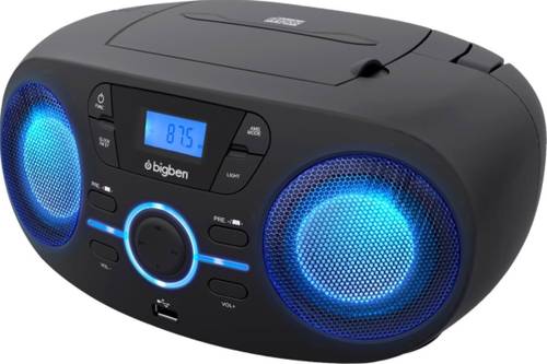 Tragbares CD/Radio mit USB schwarz von BigBen Interactive