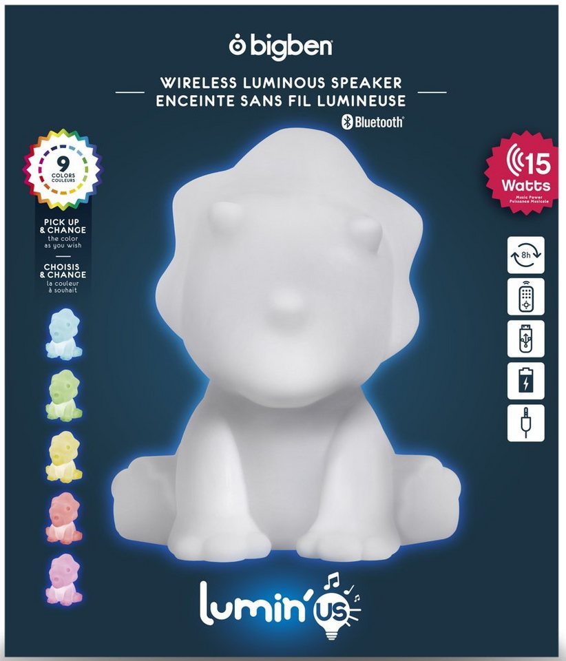 BigBen Bluetooth portabler Lautsprecher Lumin'Us Dino LED Figur AU367799 Portable-Lautsprecher BigBen Bluetooth portabler Lautsprecher Lumin'Us Dino LED Figur AU367799 Portable-Lautsprecher von BigBen