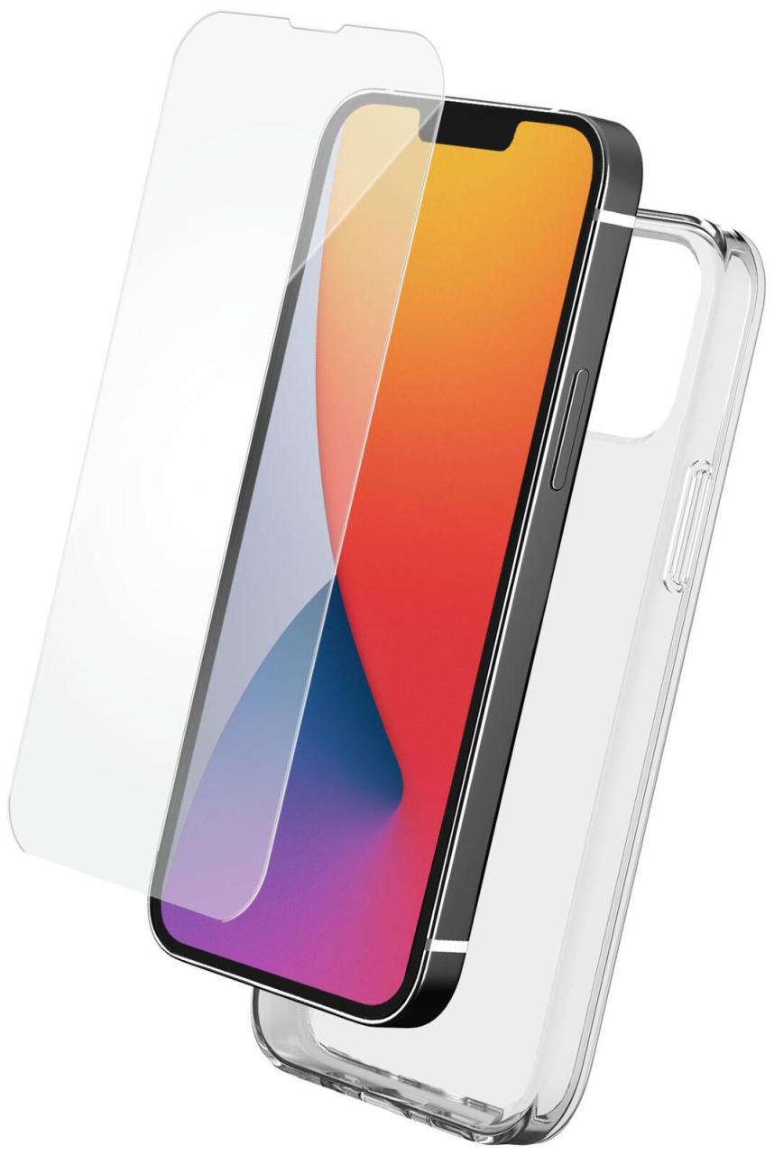 BigBen Handy-Cover Tasche+Glas für iPhone 14 transparent von BigBen