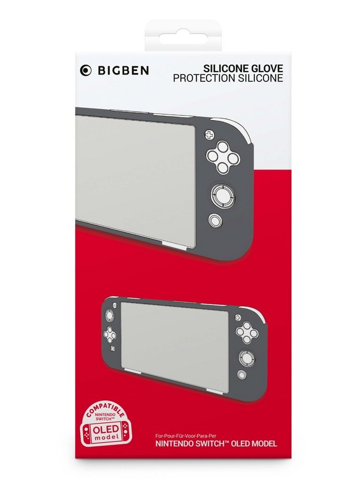 BigBen Switch OLED Schutzhülle Silikon Glove Case grau BB011753 Zubehör Nintendo von BigBen