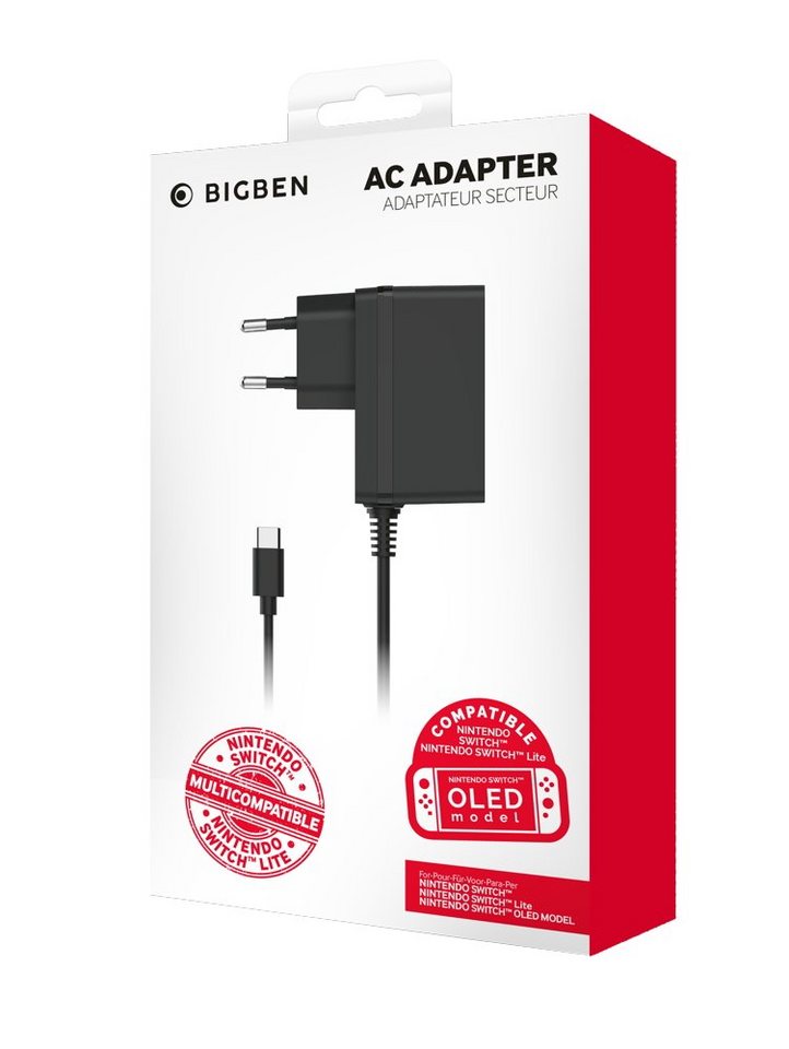 BigBen für Nintendo Switch / Lite / OLED Ladegerät AC-Adapter V2 BB357141 Zubehör Nintendo von BigBen